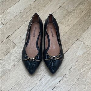 Jeffrey Campbell Black Leather Loafers with Tassels